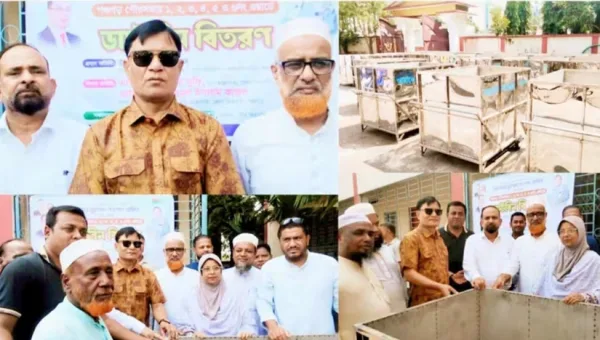 পঞ্চগড় -১ আসনের সংসদ সদস্য ব্যারিস্টার মুহাম্মদ নওশাদ জমিরের পক্ষ থেকে পঞ্চগড় পৌরসভায় ২৭ টি ডাস্টবিন বিতরণ