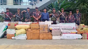 কুমিল্লায় বাসমতি চাল-ফুচকাসহ প্রায় কোটি টাকার চোরাই পণ্য জব্দ